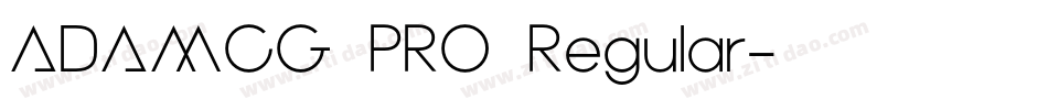ADAMCG PRO Regular字体转换